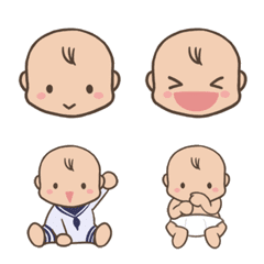 [LINE絵文字] かわいい赤ちゃん♡ベビー絵文字の画像