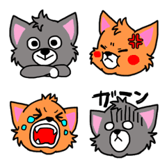 [LINE絵文字] 2匹の猫の画像