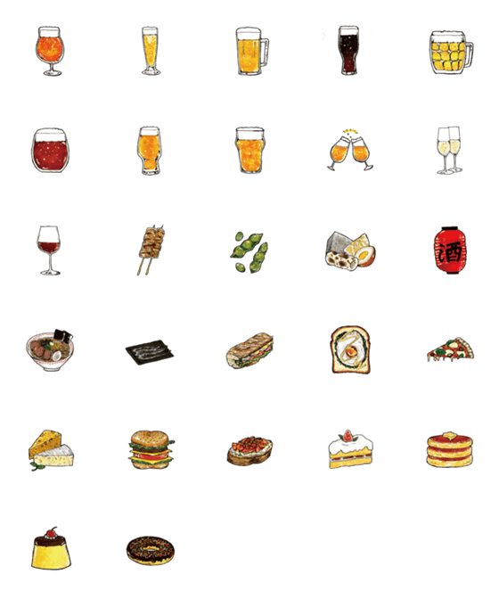 [LINE絵文字]フード＆ドリンク絵文字の画像一覧