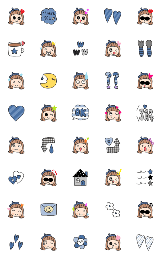 [LINE絵文字]色んな絵文字395大人可愛いシンプルの画像一覧