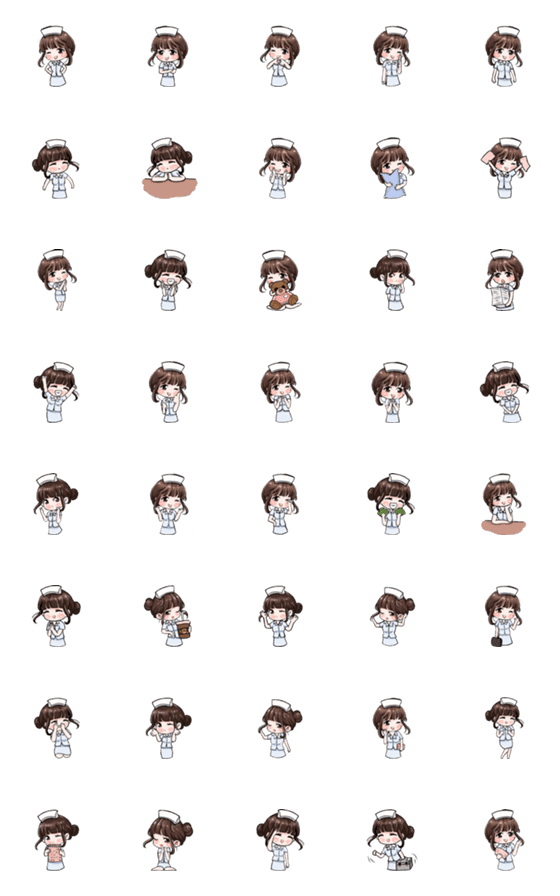 [LINE絵文字]Mymint Nurse from Thailand Emojiの画像一覧