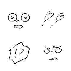 [LINE絵文字] いろんな表情とマンガっぽい記号の画像