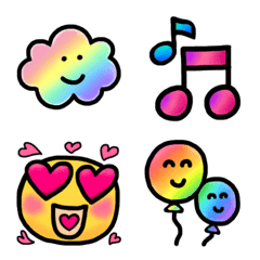 [LINE絵文字] にじいろデイリー絵文字の画像