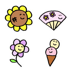 ◇かわいい夏のなかまたち◇の絵文字メイン画像