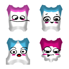 [LINE絵文字] Gang head color emojiの画像