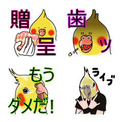 [LINE絵文字] オカメインコのようなそうでないようなの画像