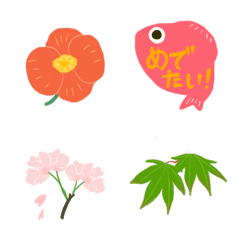 [LINE絵文字] 花いっぱいのお祝い絵文字の画像