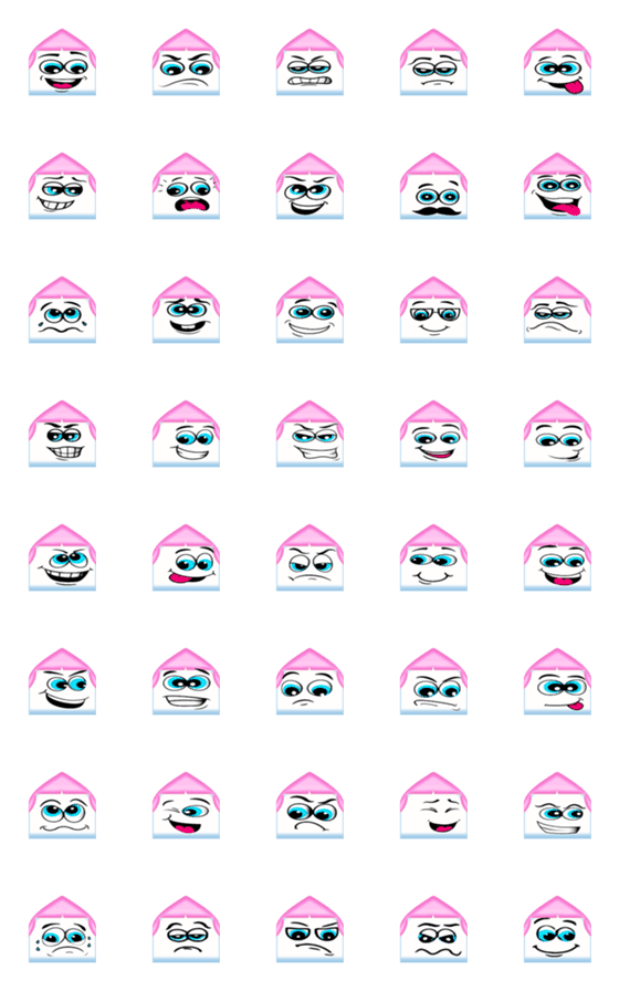 [LINE絵文字]Pentagon Emojiの画像一覧