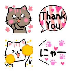 [LINE絵文字] ラブリー❤おしゃれ猫スタイリッシュ絵文字の画像