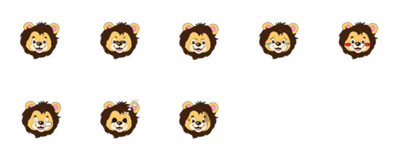 [LINE絵文字]player lion faceの画像一覧