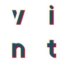 [LINE絵文字] Vintage Letter Emojiの画像