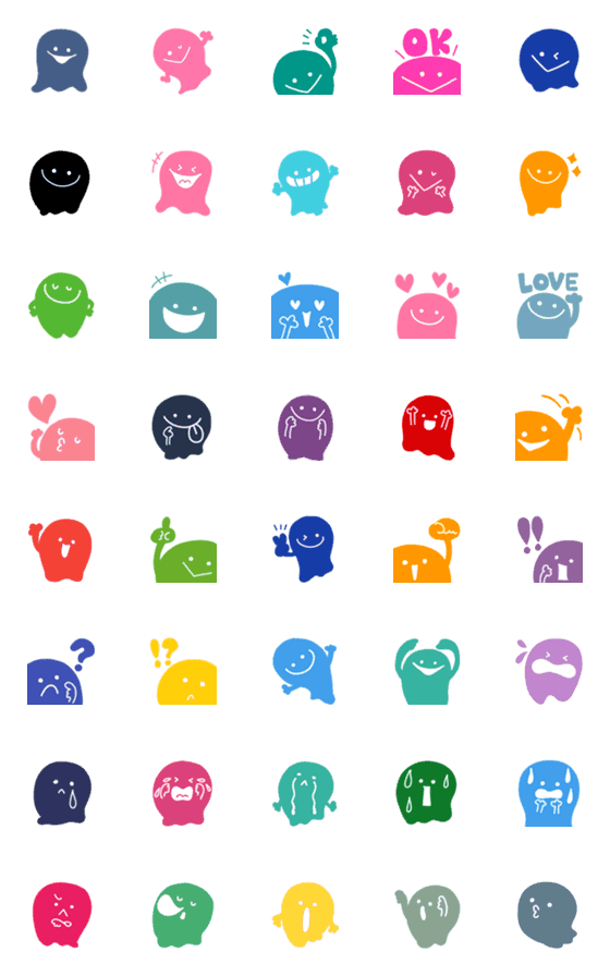 [LINE絵文字]モンスター絵文字。の画像一覧