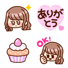 [LINE絵文字] ブルベ女子えもじの画像