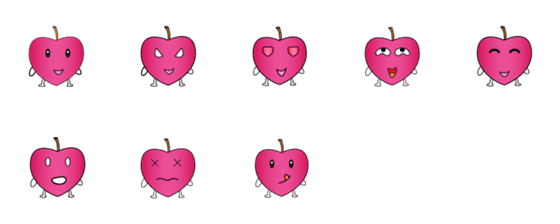 [LINE絵文字]Love appleの画像一覧