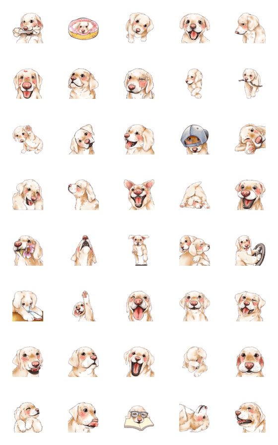 [LINE絵文字]子犬かわいい犬の画像一覧