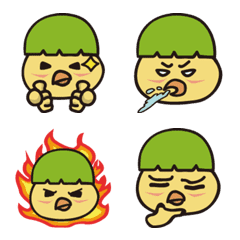 The canary Pake and the silkworm Dudu-1の絵文字メイン画像
