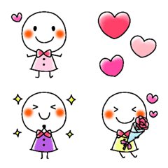 シンプル可愛い☆毎日使えるカラフル絵文字の絵文字メイン画像