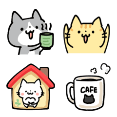 [LINE絵文字] 毎日使える！猫づくしの絵文字の画像