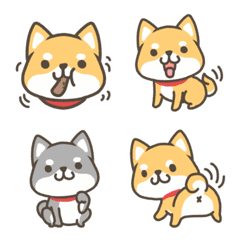 [LINE絵文字] 仲良し柴犬♡絵文字の画像