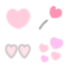[LINE絵文字] ふんわりピンクハートの可愛い絵文字の画像
