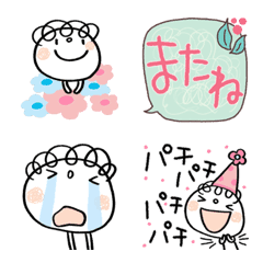 [LINE絵文字] 大人カラフル♡くるりん子絵文字の画像