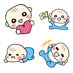 [LINE絵文字] 男の子赤ちゃん絵文字の画像