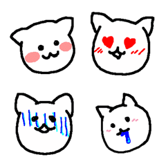 白猫にゃんの絵文字メイン画像