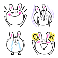 [LINE絵文字] 毎日使える♡うさぎのうざきさん絵文字1の画像