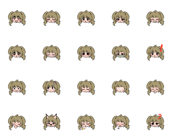 [LINE絵文字]Star chase girlの画像一覧