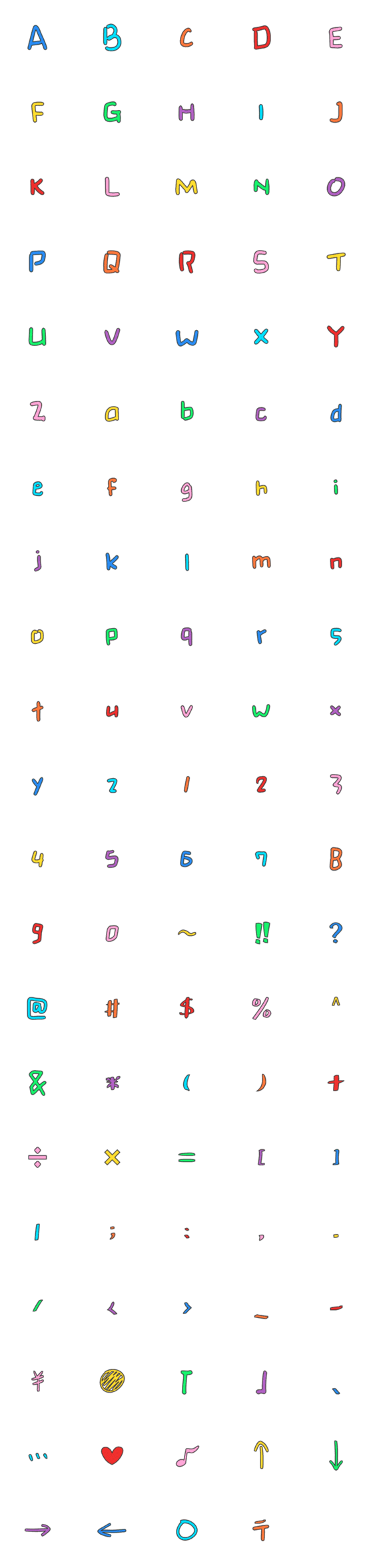 [LINE絵文字]Children's Letterの画像一覧