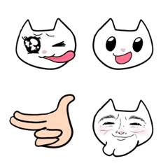 [LINE絵文字] 白ねこさんの画像