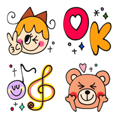 [LINE絵文字] 大人かわいい♥ポップな絵文字の画像