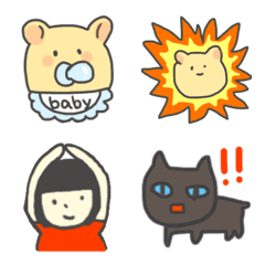 [LINE絵文字] キンクマハムスターとなかまたちの絵文字の画像