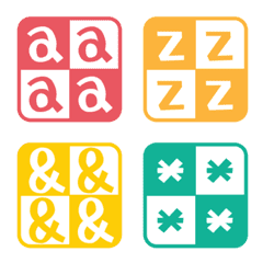 [LINE絵文字] Fun English tags 04 [a-z]の画像