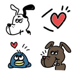 [LINE絵文字] MOOSE ＆ ROVER BASIC 絵文字の画像