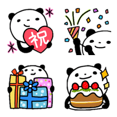 [LINE絵文字] らくがきパンダ絵文字⑰の画像