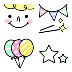 [LINE絵文字] 大人のシンプル♡Happyの画像