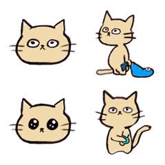 [LINE絵文字] おさかなだいすき！ねこのひーちゃんの画像