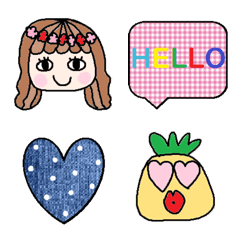 [LINE絵文字] 色んな絵文字530大人可愛いシンプルの画像