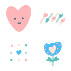 [LINE絵文字] Cute Hearty Hearty Emojisの画像