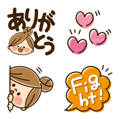 [LINE絵文字] かわいい主婦の1日【よく使う】絵文字の画像