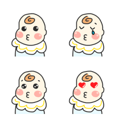 [LINE絵文字] 目で語る赤ちゃんの画像