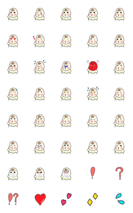 [LINE絵文字]目で語る赤ちゃんの画像一覧