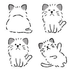 [LINE絵文字] ゆるくて可愛いねこの絵文字の画像