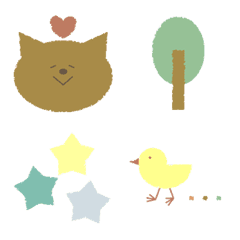 [LINE絵文字] ♡パステルクレヨン♡の画像