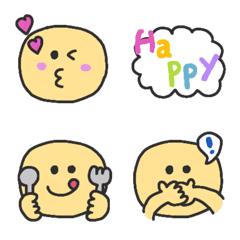 [LINE絵文字] まるがお♪感情表現の画像