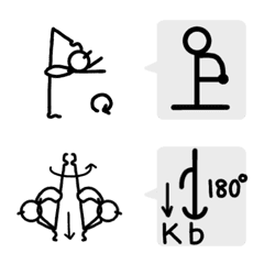 [LINE絵文字] 新体操のルール絵文字：ローテーション2の画像