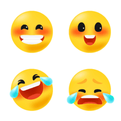 [LINE絵文字] Cmoji - Little Yellow Facesの画像