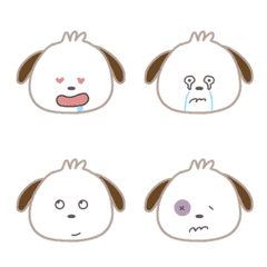 [LINE絵文字] 使える◎ゆるい犬◎の画像