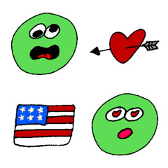 [LINE絵文字] シンプル4 丸の画像